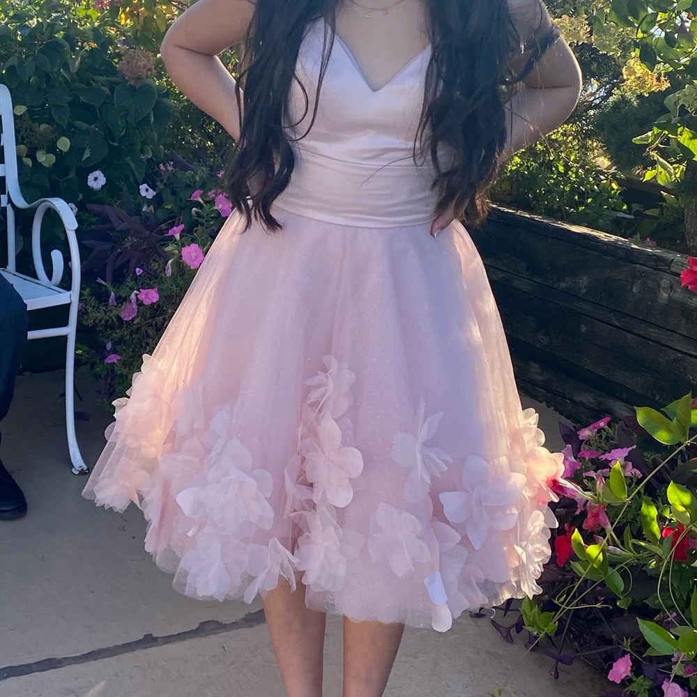 Mori Lee blush party dress